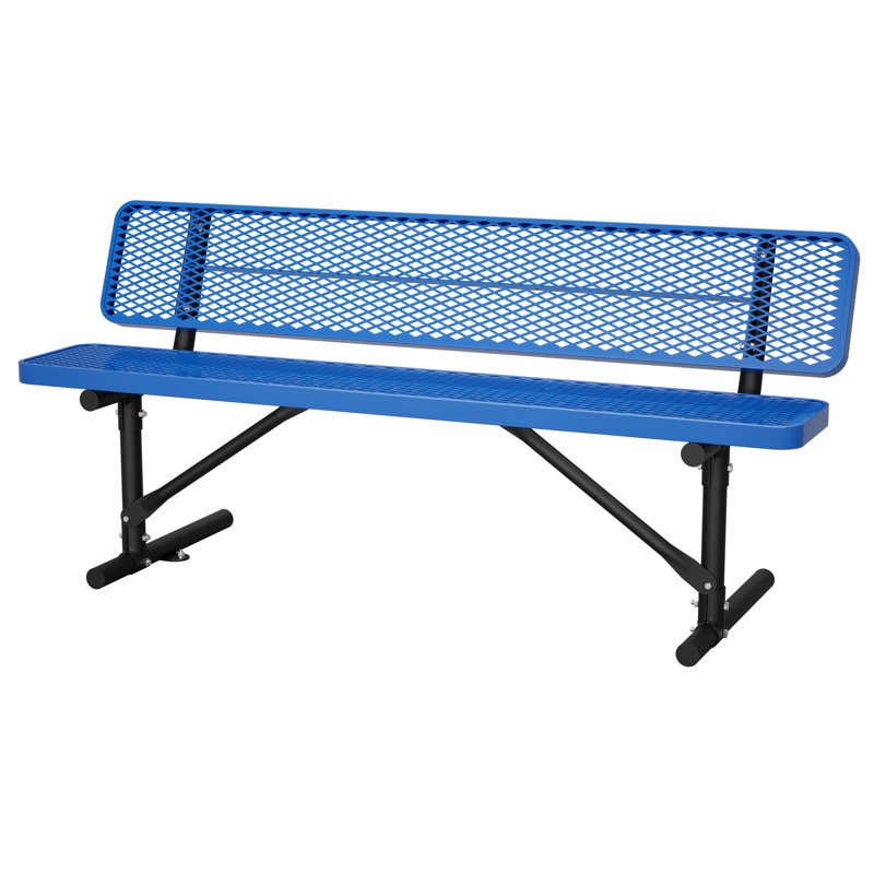  Banc de pique-nique en métal 72,2 po x 23,9 po x 30,9 po, Blue