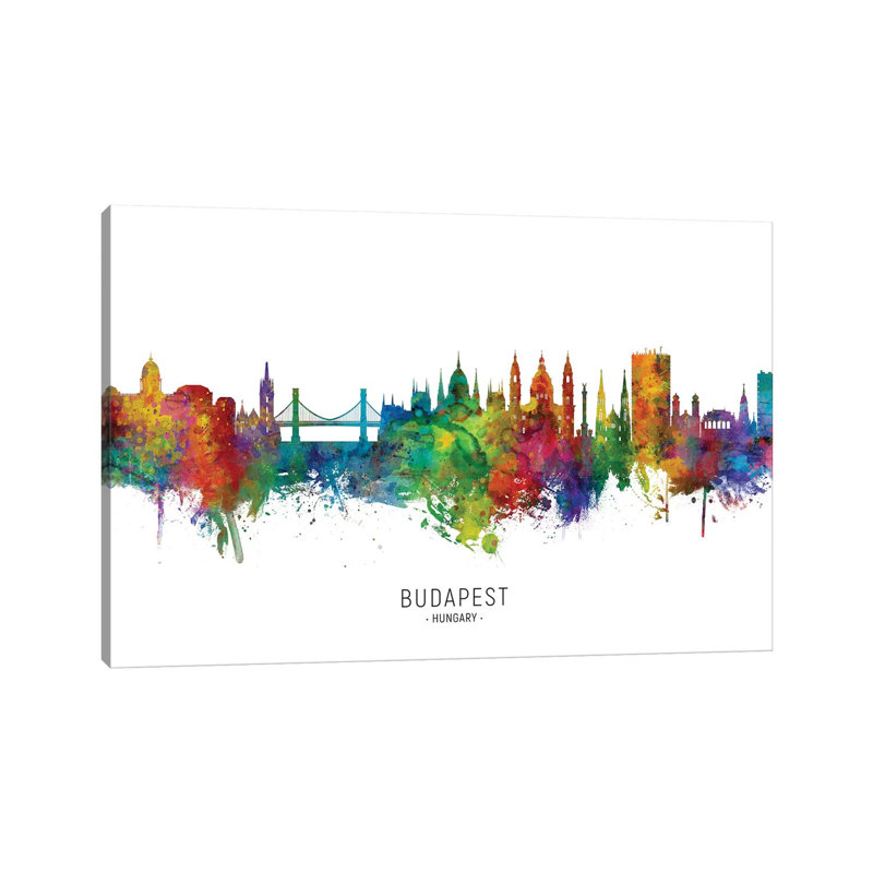 «Budapest» par Michael Tompsett, impression sur toile tendue, H 18 po x l 26 po x P 1,5 po