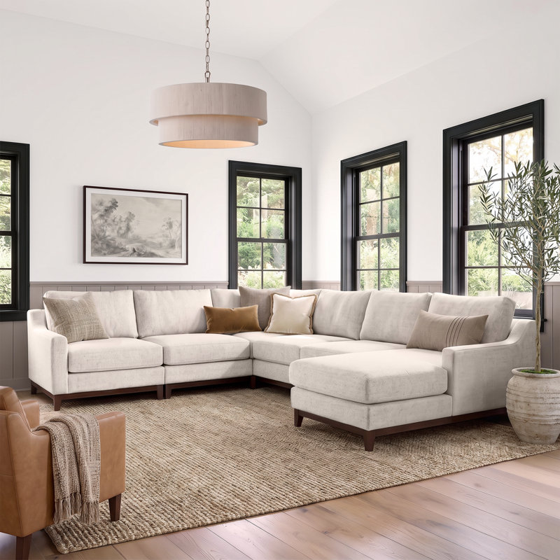 Chaise longue modulaire Martha Stewart Bedford, Crème