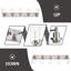 Luminaire de salle de bain au-dessus d'un miroir avec abat-jour en verre transparent, luminaire mural noir à 5 lumières pour le couloir de la cuisine de la chambre à coucher, base E26.-322562948