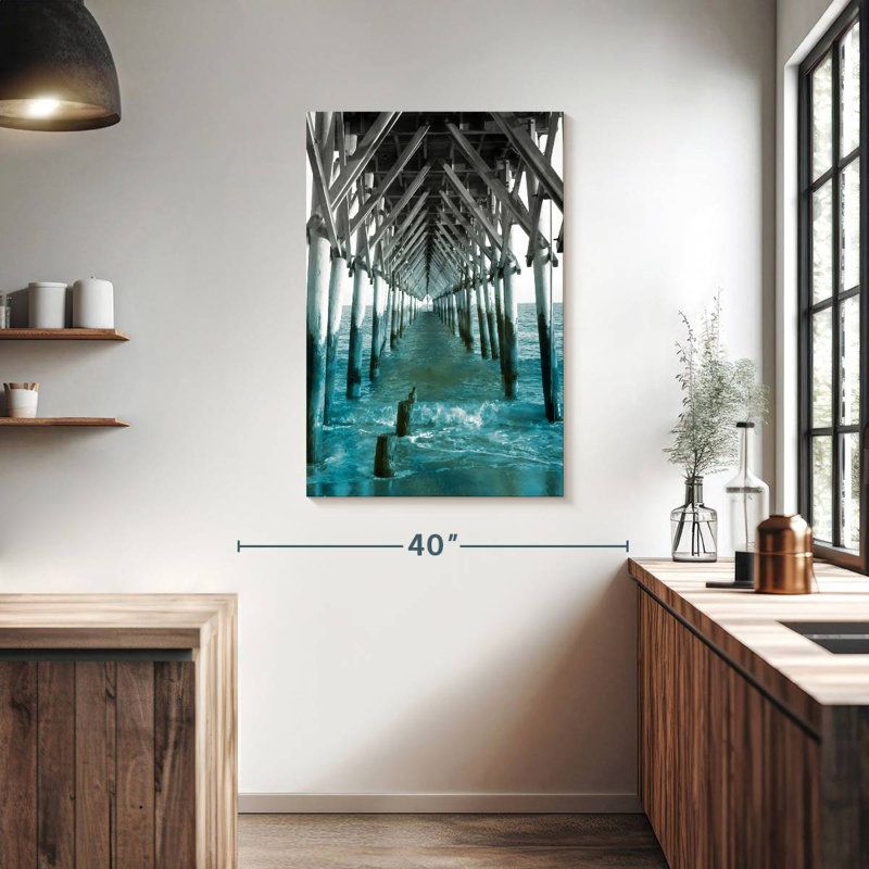 Teal dock i Aletra, H 39 po x l 26 po