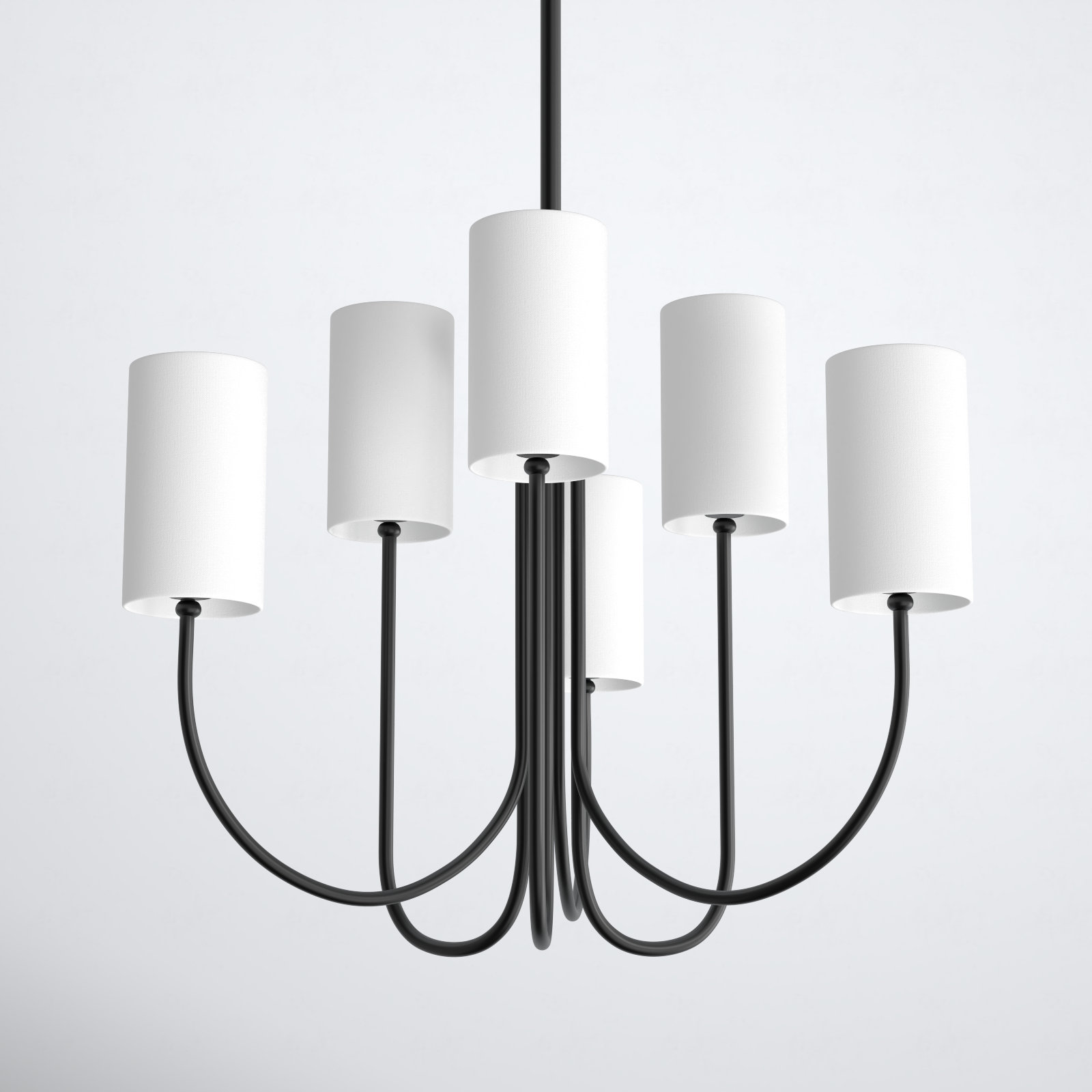 6 - Light Chandelier, Old Bronze