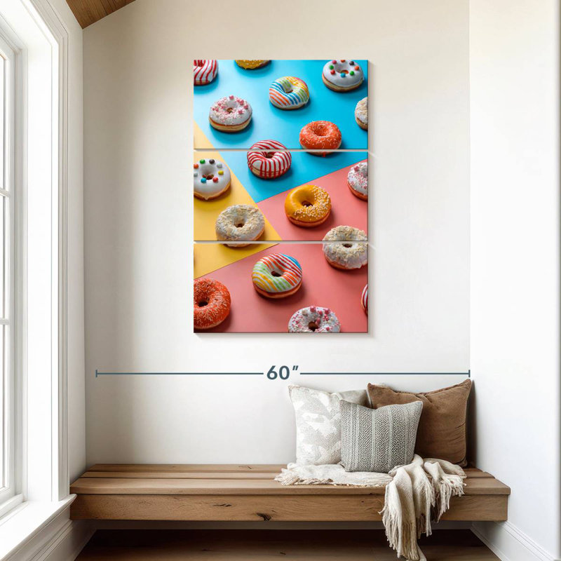 Yarlin Assorted Glazed Doughnuts, 45" H x 28" W