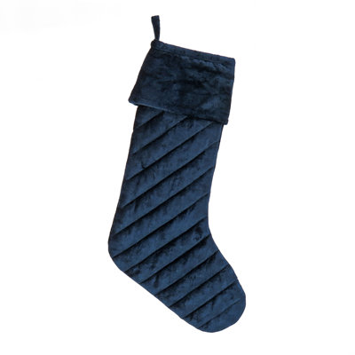 Chaussette de Noël en velours matelassé