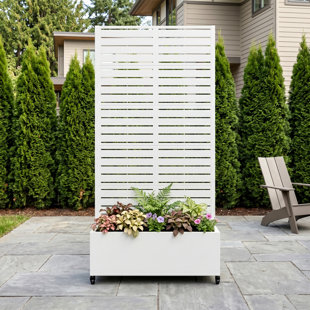 Eulau Metal Planter Box with Wheels