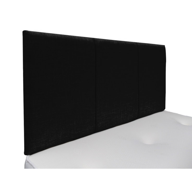 Liang Upholstered Headboard, Super King (6'), Black, Linen