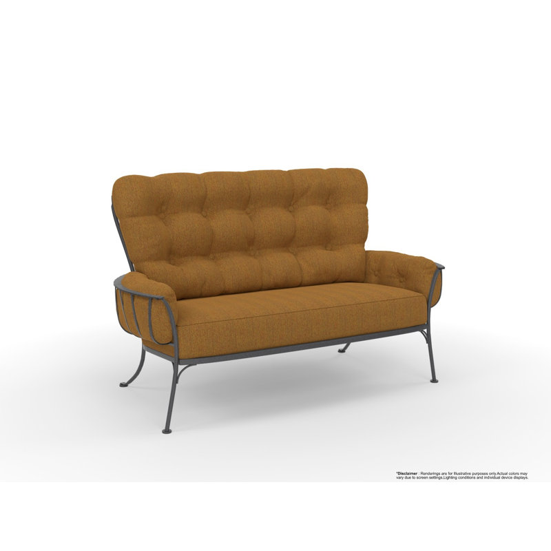 Monterra Outdoor 2 - Seat Loveseat, Graphite, Alcazar Redwood