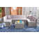 Azrien Wood 6 - Person Modular Patio Conversation Sets with Cushions