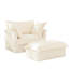 Fauteuil d'étude avec fauteuil confortable crème-2138551375