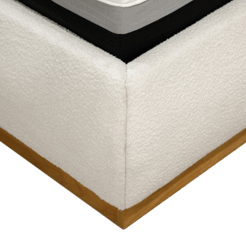 Cantero Boucle Wingback Platform Bed, King