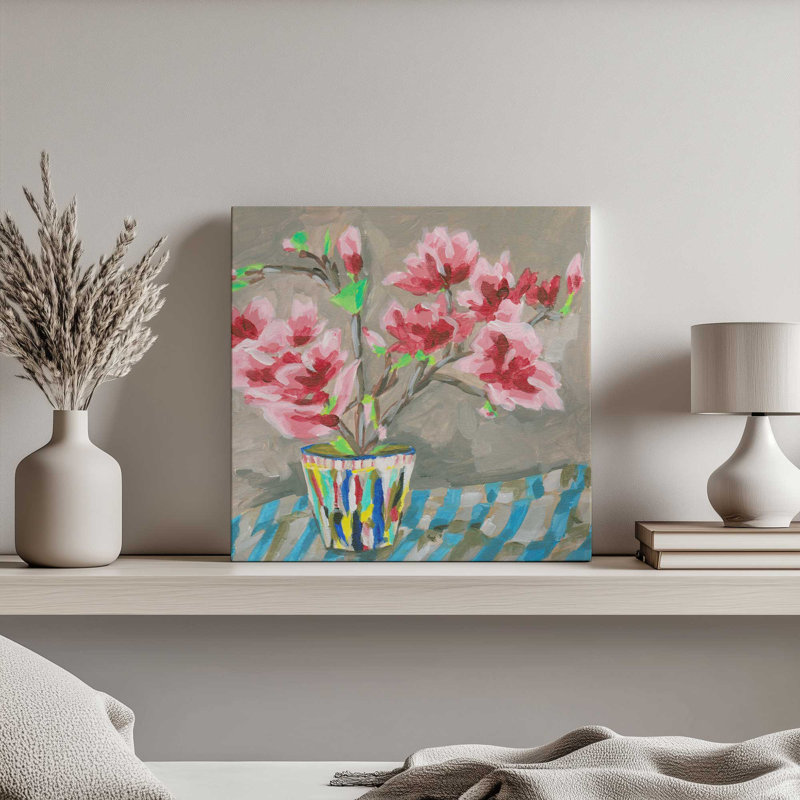 «Patchwork Pot I» par Melissa Wang, reproduction d'art sur toile, Toile tendue, Ne s’applique pas, H 12 po x l 12 po