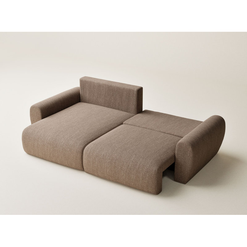 3 Seater Corner Sofa, Brown, Left Hand Facing