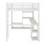 Loft Bed Frame With Built-In Wardrobe,Desk And Storage Shelves
