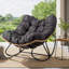 Rattan-Woven Metal-Framed Rocking Chair With Cushion-1054163892-1054163893