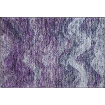 Premium Machine Washable Milardo AMF1700 Swirls Rug