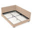 Structure de lit tapissier capitonné, cadre de canapé-lit avec dossier et accoudoirs confortables, lit pour chambre à coucher, salon, velours (80,5 po x 59 po x 30,5 po)-134539469-134539467