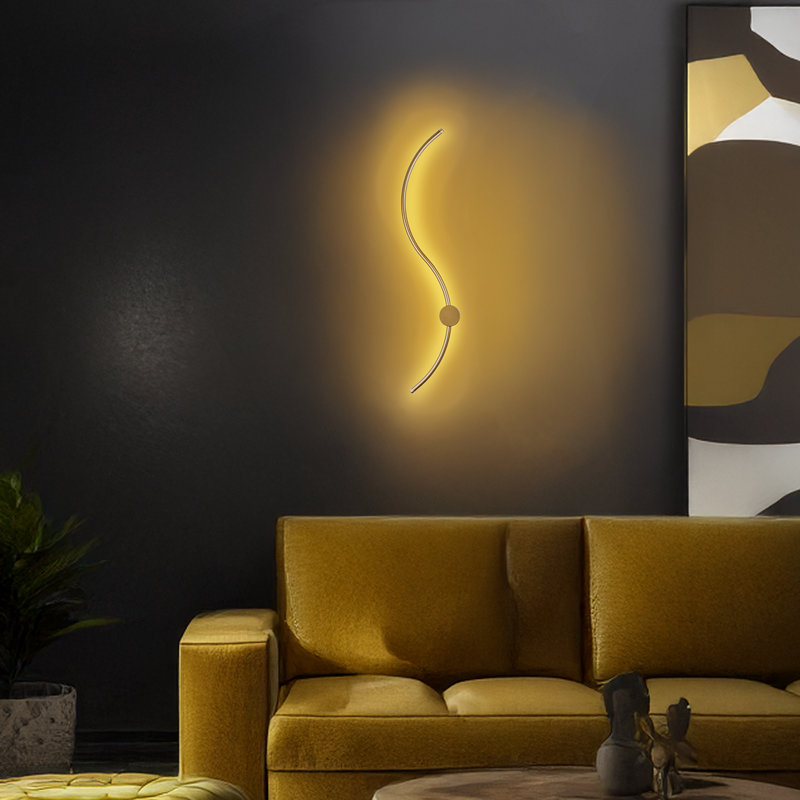 Lampe murale, Doré