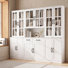 Bibliothèque 71 po H x 78,8 po avec portes en verre et grands tiroirs de rangement (2D + E)