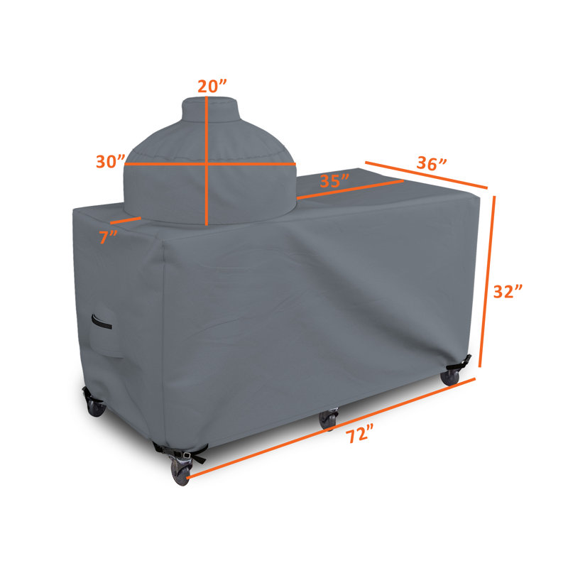 Blue Elephant 76.2cm D Grill Cover, Grey, 132.1cm H x 182.9cm W x 76.2cm D