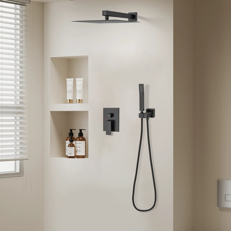 2-Function High-Pressure Rainfall Shower System, Tub Faucet Set