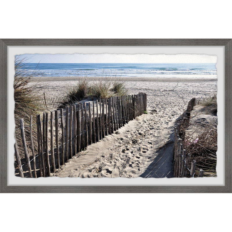 Grey Shore 1 Piece Single Picture Frame Painting, 20cm H x 30cm W x 3.81cm D