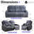 3-Piece Breathing Leather Power Reclining Sofa Set With LED Lights, Wireless Charger, Storage Console & Drop-Down Table-792885456