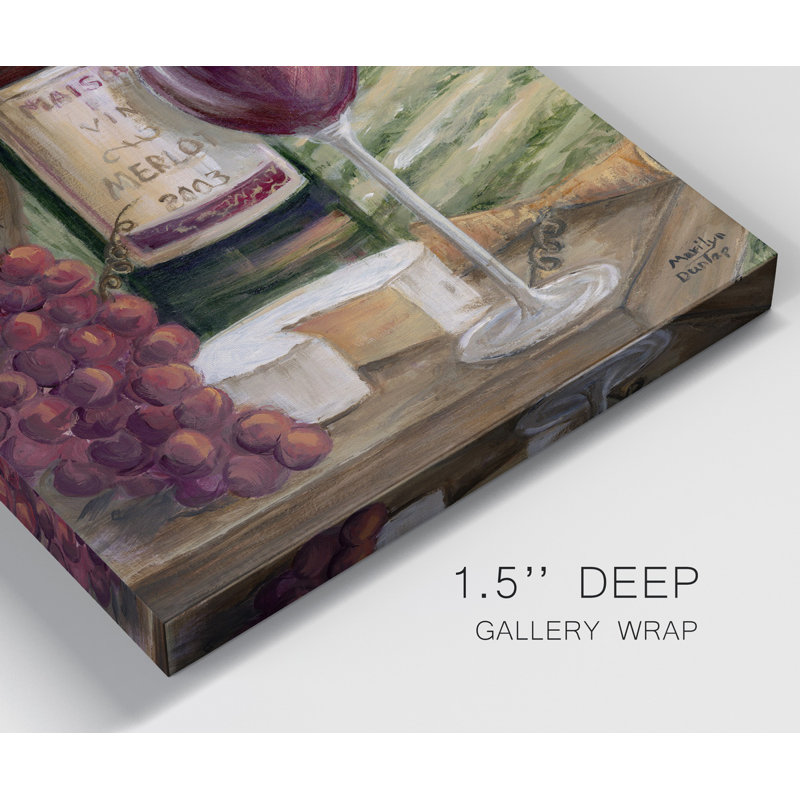Wine Country Red - Reproduction d'art sur toile tendue, H 16 po x l 8 po x P 1 po