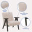 Chaise d'appoint moderne Tysha avec structure en bois espresso-106839915
