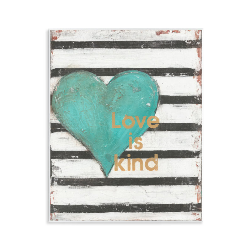 «Love Is Kind on Stripes», plaque murale par Cassandra Cushman