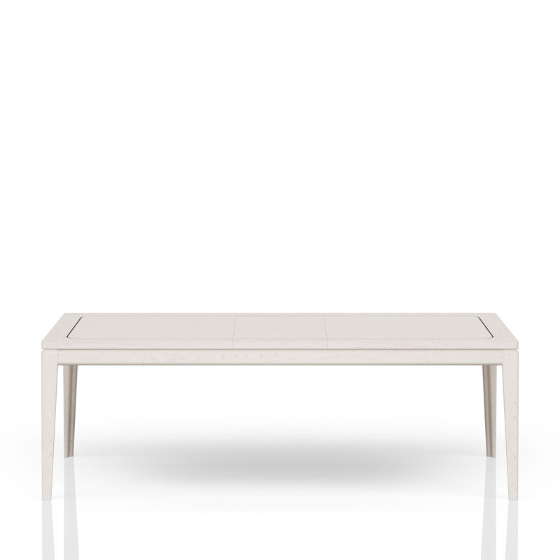 Table à pieds extensible avec incrustation en métal - vanille