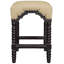 Abacus Upholstered Stool with Solid Wood Frame-48367379