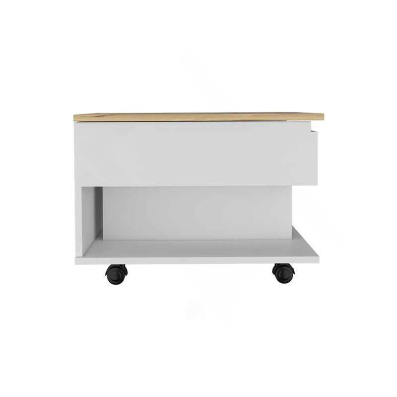 Lift Top Coffee Table, Casters, One Shelf