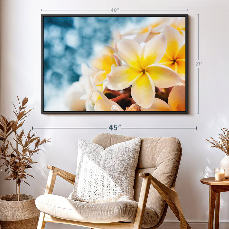Frangipani Canvas Print, 27" H x 40" W