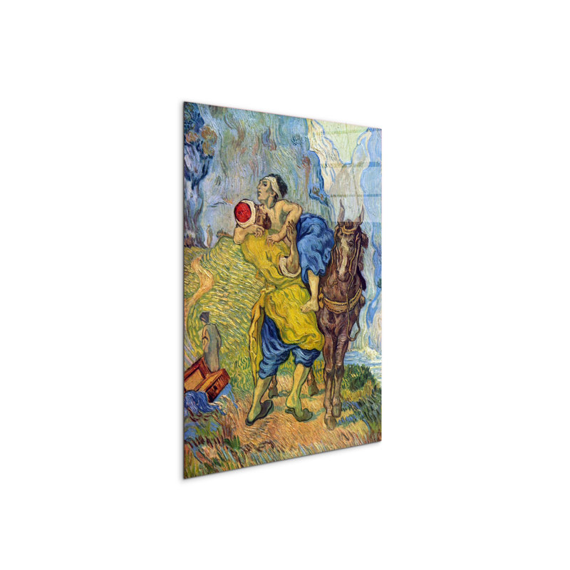 The Good Samaritan By Van Gogh Vincent 80cm H X 60cm W CrystalArt Material Acrylic Glass Effect, Frameless Panel Lightweight Ready to Hang