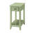 Light Green Accent Table with Bottom Shelf