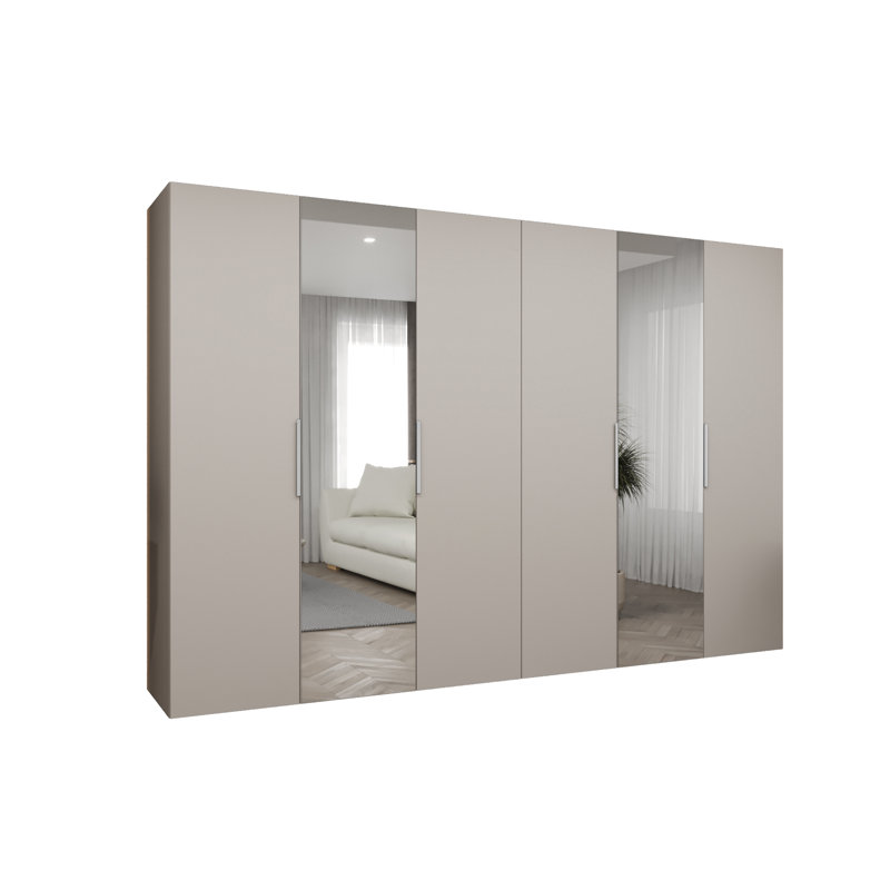 Manufactured Wood Wardrobe, cashmere + handles: cashmere