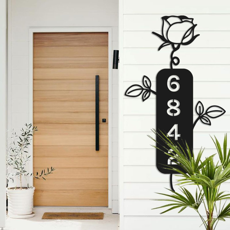 Plants & Flowers Wall Decor on Metal, 16" H x 9" W x 0.05" D, Yes