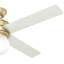Ventilateur de plafond d'intérieur moderne à 4 pales de 52 po avec lumières et commande murale Hepburn-23681195