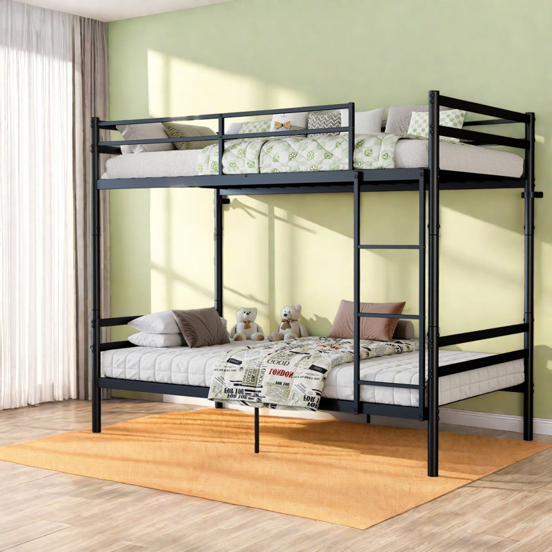 Lits jumeaux convertibles robustes, en acier moderne, avec rangement pour petites chambres