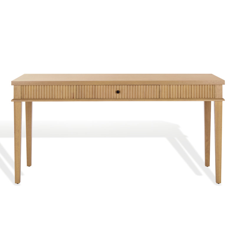 Shelbie 1 Drawer Reeded Desk, Oak