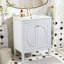 Meuble-lavabo blanc rétro sans assemblage requis