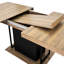 Table extensible de 160 à 200 cm avec bois vieilli, noir, pour 6 à 10 personnes, table de salle à manger stable, cm