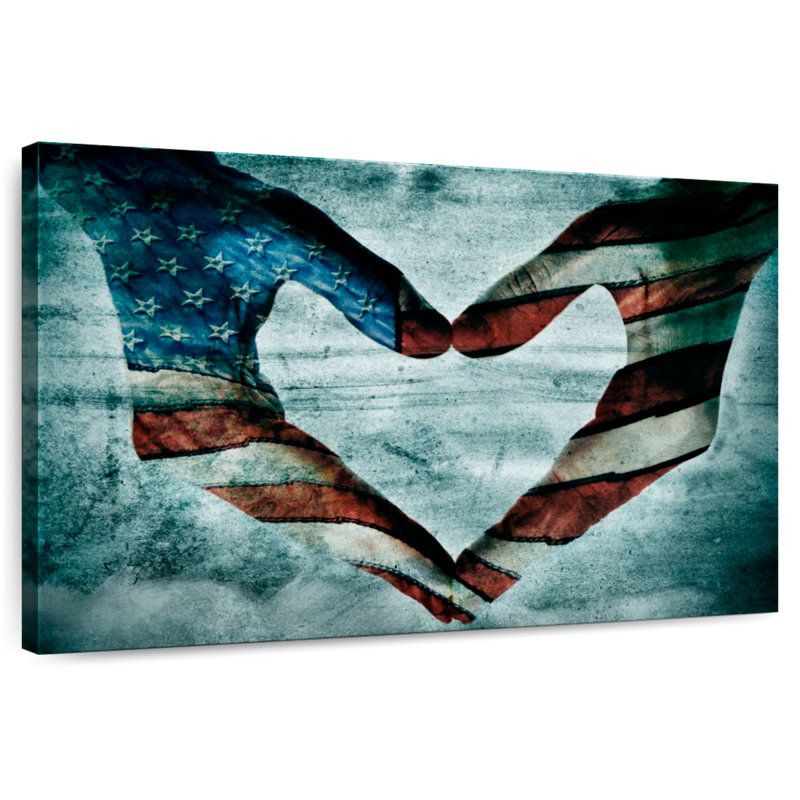 Borges USA Heart Hands, 8" H x 12" W