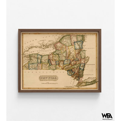 New York 1817, Antique New York Map Print, Old Map Of New York Poster, Small NYC Library Wall Art, New York Subway Decor Poster