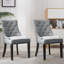 Chaise capitonnée capitonnée grise -665984342-580247409