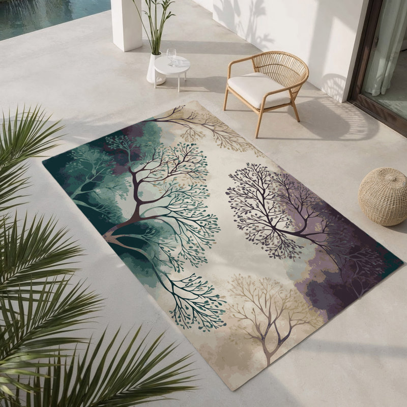 Tapis intérieur et extérieur Midnight Meadow, Rectangle 4pi x 6 pi