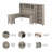 Magomed 3 Piece Computer Desk Office Set-902362418