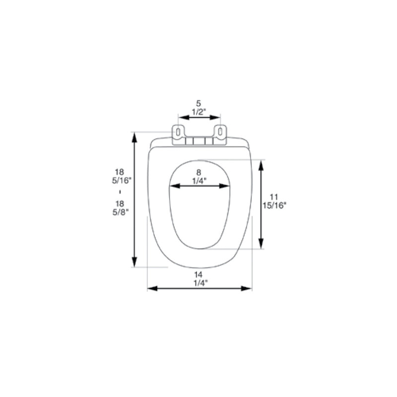 Siège de toilette allongé Lok-Down, Os