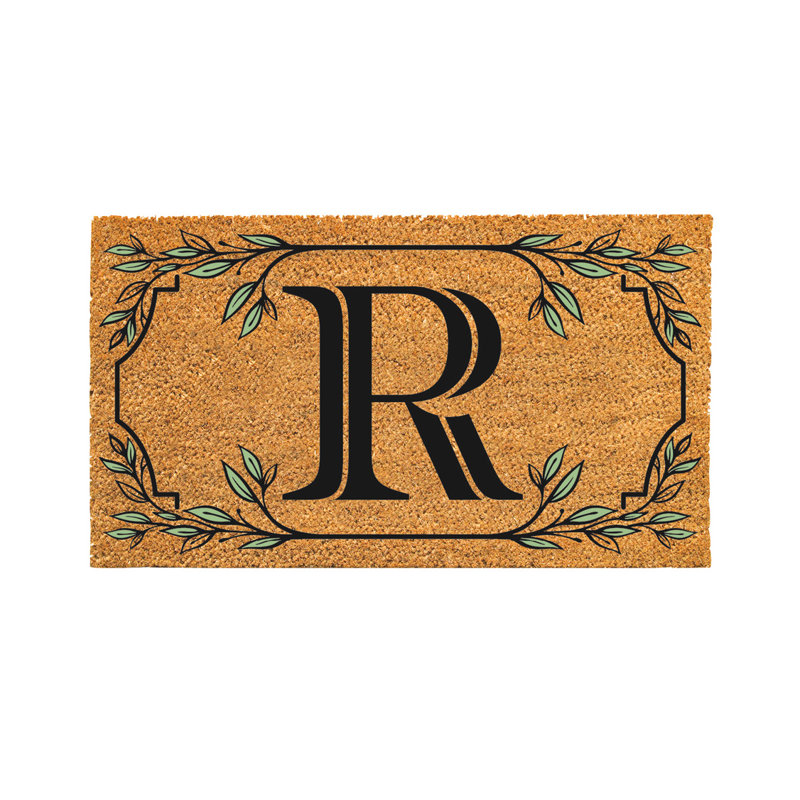 Monogram Coir Mat, Letter "R"