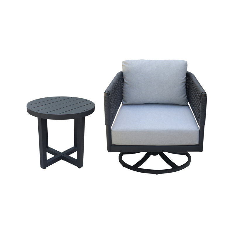 Chaise longue pivotante avec table de bout Olympic